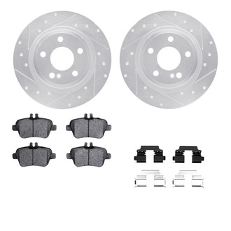 R1 Concepts® - Drilled and Slotted Brake Kit with Euro Ceramic Pads