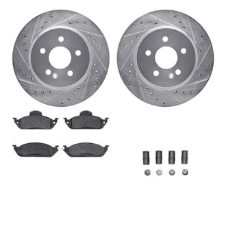R1 Concepts® - Drilled and Slotted Front Brake Kit with Euro Ceramic Pads