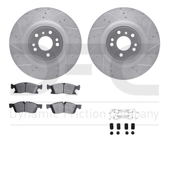 R1 Concepts® - Drilled and Slotted Brake Kit with Euro Ceramic Pads