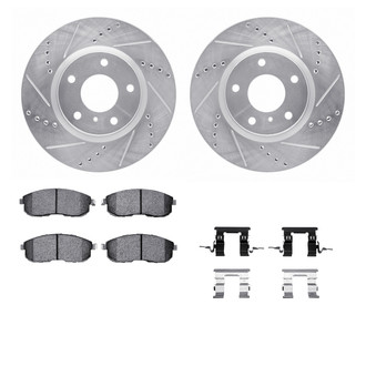 R1 Concepts® - Drilled and Slotted Front Brake Kit with Euro Ceramic Pads