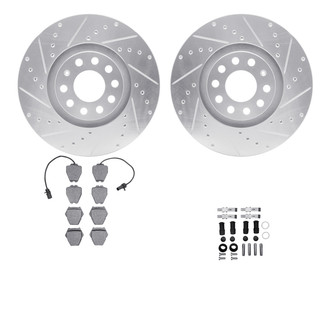 R1 Concepts® - Drilled and Slotted Brake Kit with Euro Ceramic Pads