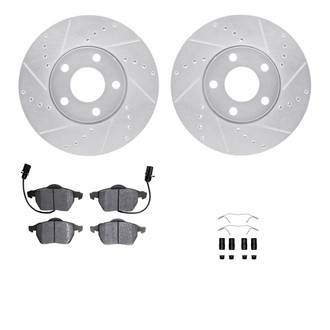 R1 Concepts® - Drilled and Slotted Brake Kit with Euro Ceramic Pads
