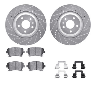 R1 Concepts® - Drilled and Slotted Brake Kit with Euro Ceramic Pads
