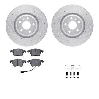 R1 Concepts® - Drilled and Slotted Front Brake Kit with Euro Ceramic Pads