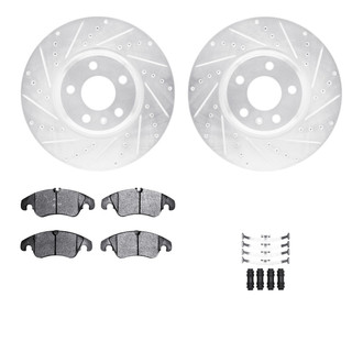 R1 Concepts® - Drilled and Slotted Brake Kit with Euro Ceramic Pads