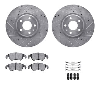 R1 Concepts® - Drilled and Slotted Brake Kit with Euro Ceramic Pads