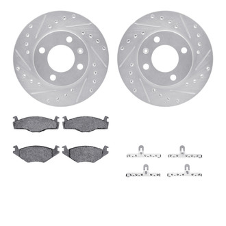 R1 Concepts® - Drilled and Slotted Brake Kit with Euro Ceramic Pads