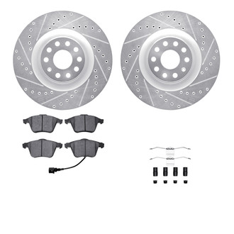 R1 Concepts® - Drilled and Slotted Front Brake Kit with Euro Ceramic Pads