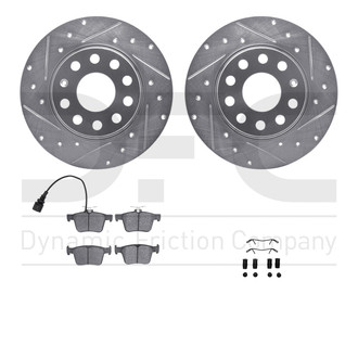 R1 Concepts® - Drilled and Slotted Rear Brake Kit with Euro Ceramic Pads