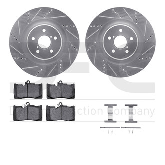 R1 Concepts® - Drilled and Slotted Brake Kit with Euro Ceramic Pads