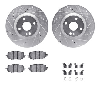 R1 Concepts® - Drilled and Slotted Brake Kit with Euro Ceramic Pads