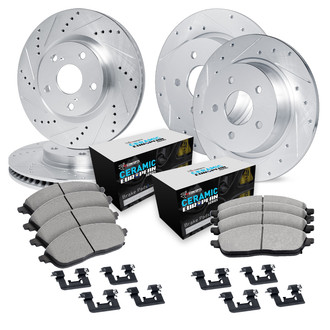R1 Concepts® - Drilled and Slotted Brake Kit with Euro Ceramic Pads