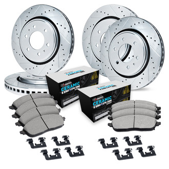 R1 Concepts® - Drilled and Slotted Brake Kit with Euro Ceramic Pads