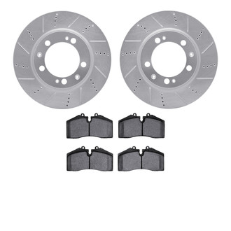 R1 Concepts® - Drilled and Slotted Brake Kit with Euro Ceramic Pads