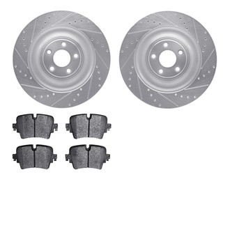 R1 Concepts® - Drilled and Slotted Rear Brake Kit with Euro Ceramic Pads