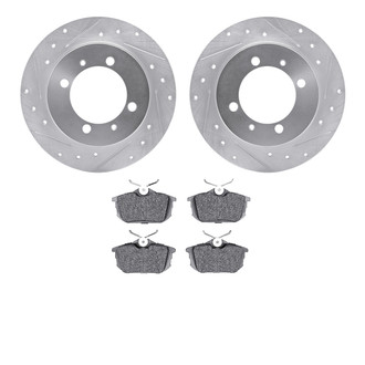 R1 Concepts® - Drilled and Slotted Rear Brake Kit with Euro Ceramic Pads