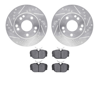 R1 Concepts® - Drilled and Slotted Front Brake Kit with Euro Ceramic Pads