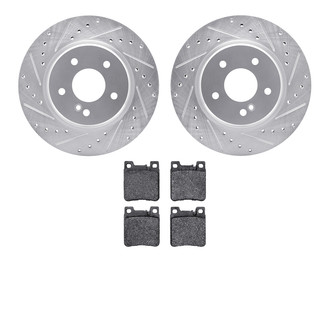 R1 Concepts® - Drilled and Slotted Rear Brake Kit with Euro Ceramic Pads