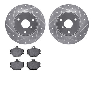 R1 Concepts® - Drilled and Slotted Front Brake Kit with Euro Ceramic Pads