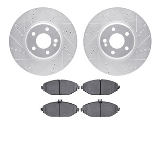 R1 Concepts® - Drilled and Slotted Brake Kit with Euro Ceramic Pads
