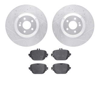 R1 Concepts® - Drilled and Slotted Brake Kit with Euro Ceramic Pads