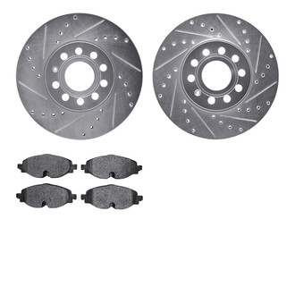 R1 Concepts® - Drilled and Slotted Front Brake Kit with Euro Ceramic Pads