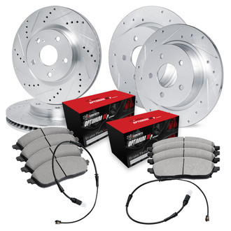 R1 Concepts® - Drilled and Slotted Brake Kit with Optimum OE Pads