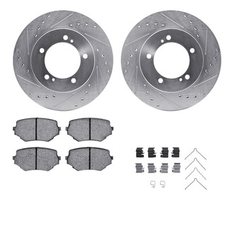 R1 Concepts® - Drilled and Slotted Brake Kit with 5000 OE Pads