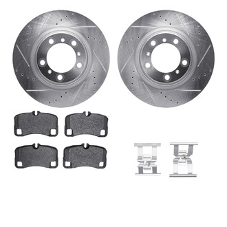 R1 Concepts® - Drilled and Slotted Rear Brake Kit with Optimum OE Pads