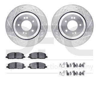R1 Concepts® - Drilled and Slotted Brake Kit with Optimum OE Pads