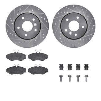 R1 Concepts® - Drilled and Slotted Brake Kit with 5000 OE Pads