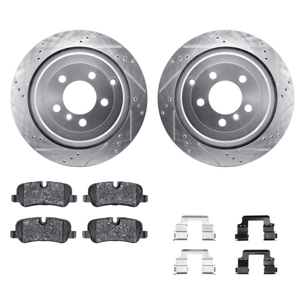  R1 Concepts® - Drilled and Slotted Rear Brake Kit with 5000 OE Pads