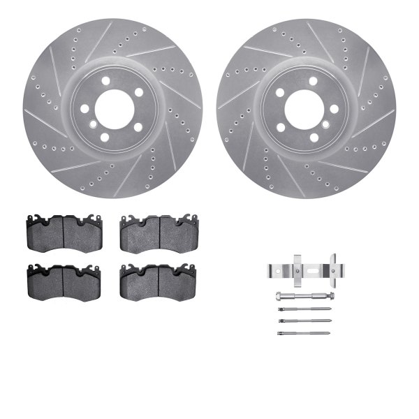  R1 Concepts® - Drilled and Slotted Front Brake Kit with 5000 OE Pads