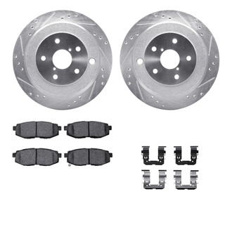 R1 Concepts® - Drilled and Slotted Rear Brake Kit with 5000 OE Pads