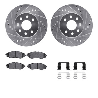 R1 Concepts® - Drilled and Slotted Brake Kit with Optimum OE Pads