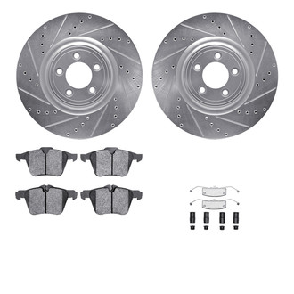 R1 Concepts® - Drilled and Slotted Front Brake Kit with Optimum OE Pads