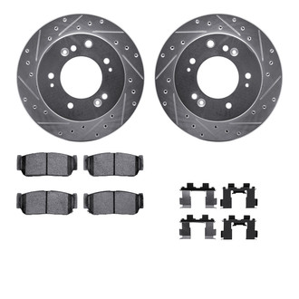 R1 Concepts® - Drilled and Slotted Rear Brake Kit with 5000 OE Pads
