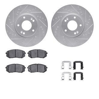 R1 Concepts® - Drilled and Slotted Front Brake Kit with 5000 OE Pads