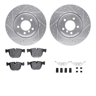 R1 Concepts® - Drilled and Slotted Rear Brake Kit with Optimum OE Pads