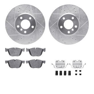 R1 Concepts® - Drilled and Slotted Front Brake Kit with 5000 OE Pads