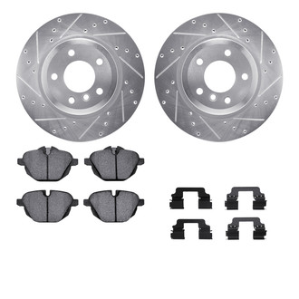 R1 Concepts® - Drilled and Slotted Rear Brake Kit with Optimum OE Pads