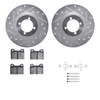 R1 Concepts® - Drilled and Slotted Front Brake Kit with Optimum OE Pads
