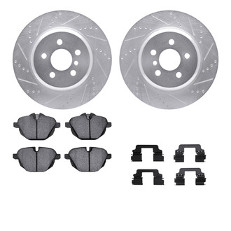 R1 Concepts® - Drilled and Slotted Rear Brake Kit with Optimum OE Pads