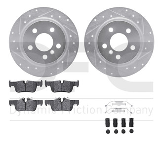 R1 Concepts® - Drilled and Slotted Rear Brake Kit with Optimum OE Pads