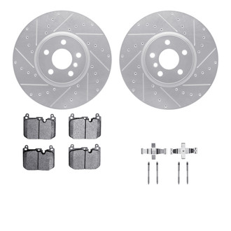 R1 Concepts® - Drilled and Slotted Front Brake Kit with Optimum OE Pads