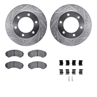 R1 Concepts® - Drilled and Slotted Front Brake Kit with 5000 OE Pads