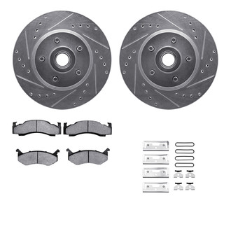 R1 Concepts® - Drilled and Slotted Front Brake Kit with 5000 OE Pads