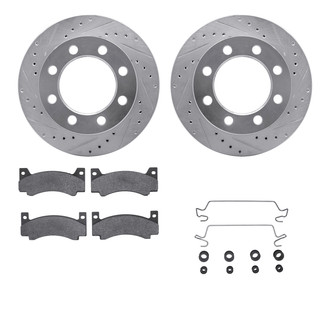 R1 Concepts® - Drilled and Slotted Front Brake Kit with 5000 OE Pads