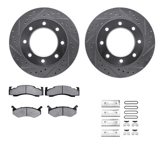 R1 Concepts® - Drilled and Slotted Brake Kit with 5000 OE Pads