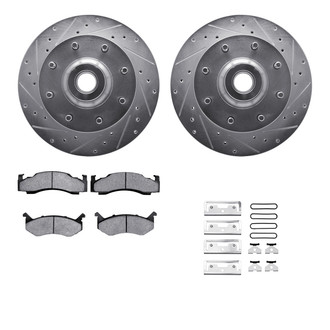 R1 Concepts® - Drilled and Slotted Brake Kit with 5000 OE Pads